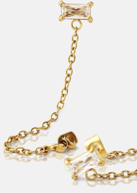 Kolczyk Light Crystal Drip - 18k Pozłacany