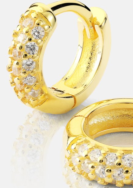 Kolczyk Shimmer Hoops - 18k Pozłacany