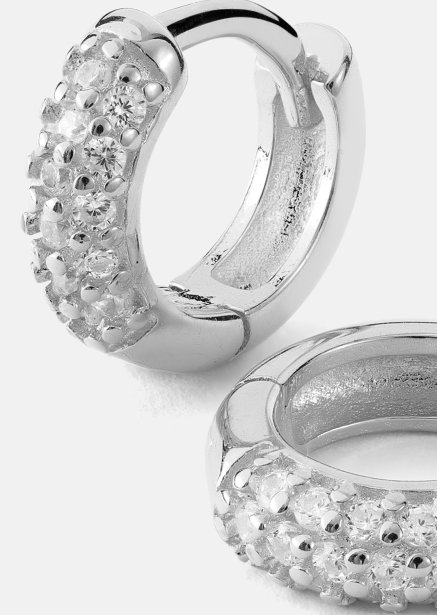 Kolczyk Shimmer Hoops - Posrebrzany