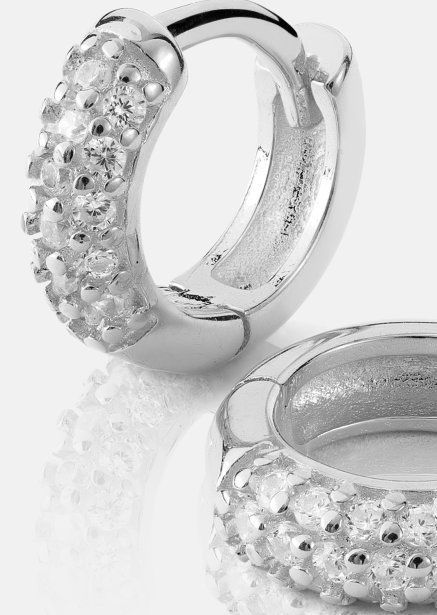 Kolczyk Shimmer Hoops - Posrebrzany