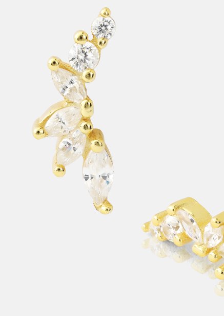 Kolczyki Leaf Studs- 18k Pozłacane
