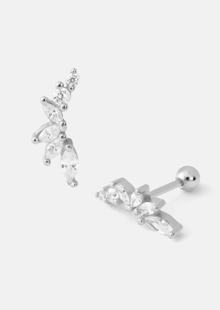 Kolczyki Leaf Studs - Posrebrzane
