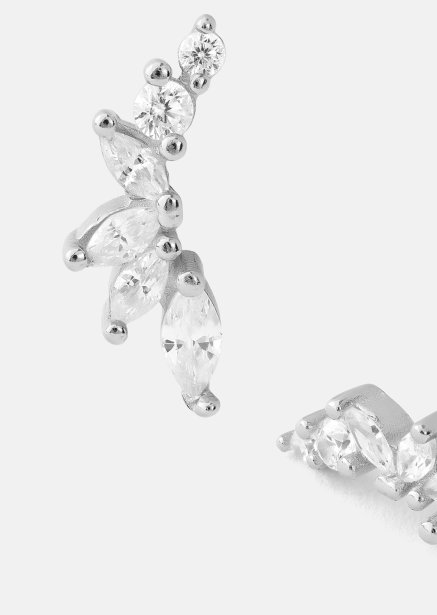 Kolczyki Leaf Studs - Posrebrzane