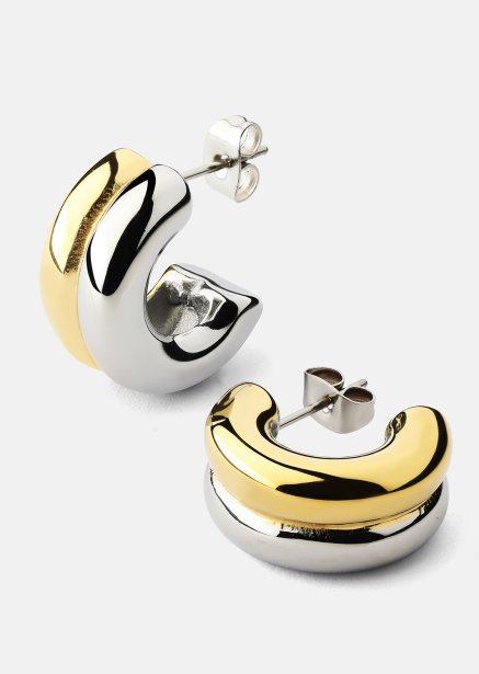 Kolczyk Duo Glow - 18k Pozłacany