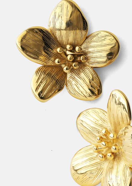 Kolczyki Flora Shine – 18k Pozłacane