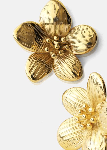 Kolczyki Flora Shine – 18k Pozłacane