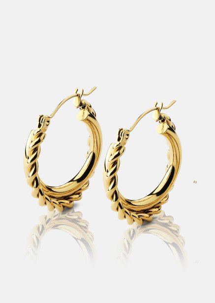 Kolczyki Twist Elegance – 18k Pozłacane