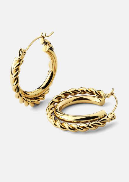 Kolczyki Twist Elegance – 18k Pozłacane