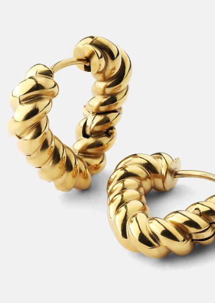 Kolczyki Twisted Heart – 18k Pozłacane