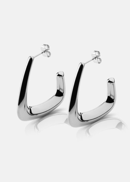 Kolczyki Bold Curve – Posrebrzane