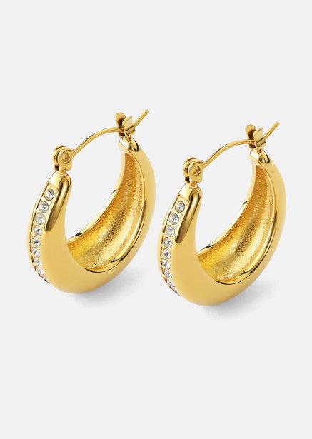 Kolczyki Gleaming Curve – 18k Pozłacane
