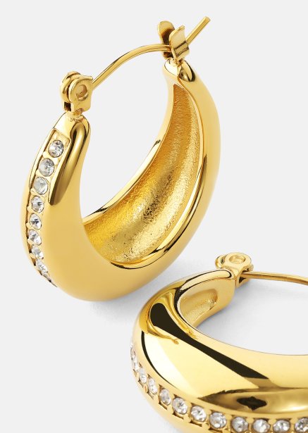 Kolczyki Gleaming Curve – 18k Pozłacane