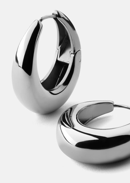 Kolczyki Bold Curve – Posrebrzane