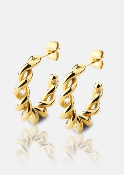 Kolczyk Twist of Gold - 18k Pozłacany