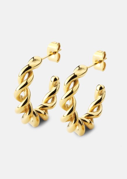 Kolczyk Twist of Gold - 18k Pozłacany