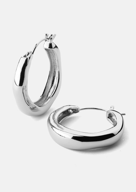 Kolczyk Mila Hoops - Posrebrzany
