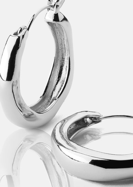 Kolczyk Mila Hoops - Posrebrzany