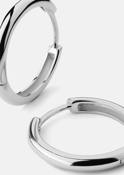 Kolczyk Shine Hoops - Posrebrzany