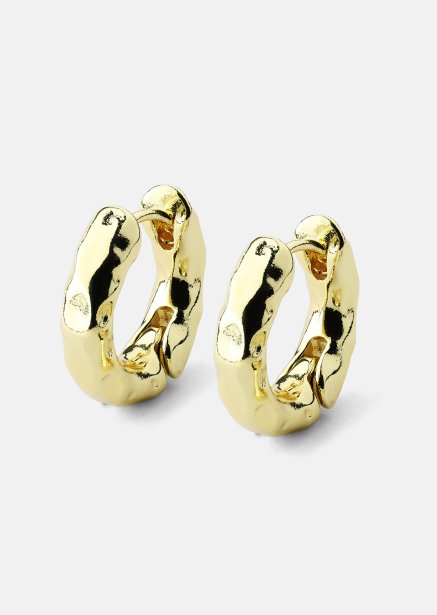 Kolczyk Luxe Ripple Hoops - 18k Pozłacany