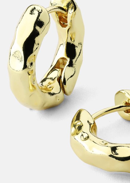 Kolczyk Luxe Ripple Hoops - 18k Pozłacany
