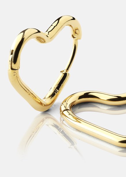 Kolczyk Heart's Embrace - 18k Pozłacany