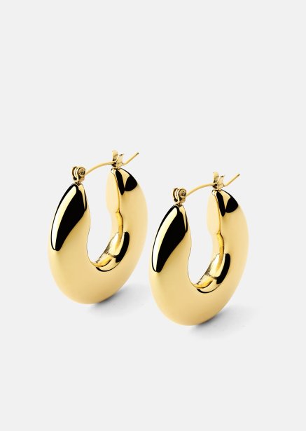Kolczyk Luna Bold Hoops - 18k Pozłacany