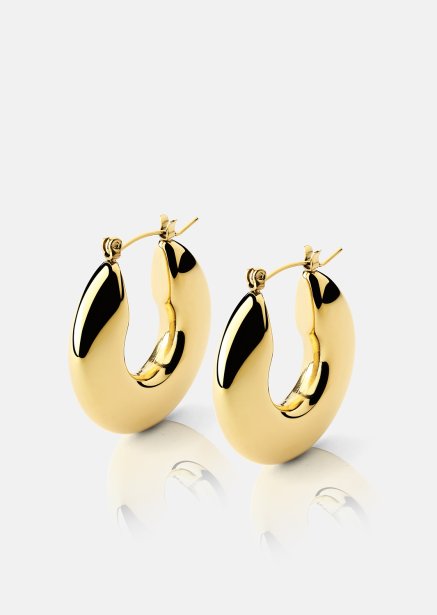 Kolczyk Luna Bold Hoops - 18k Pozłacany