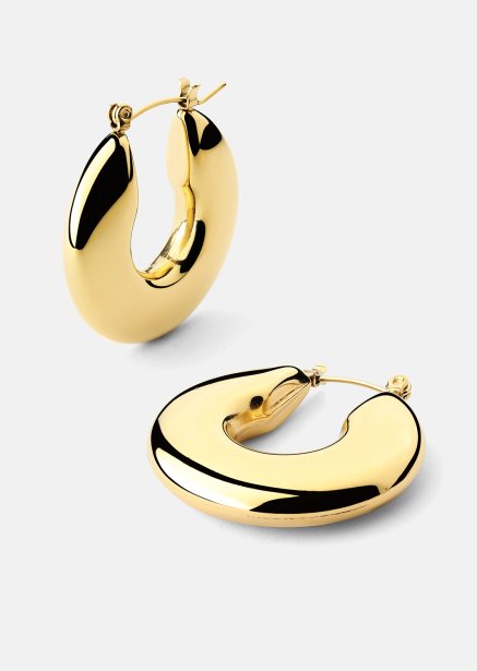 Kolczyk Luna Bold Hoops - 18k Pozłacany