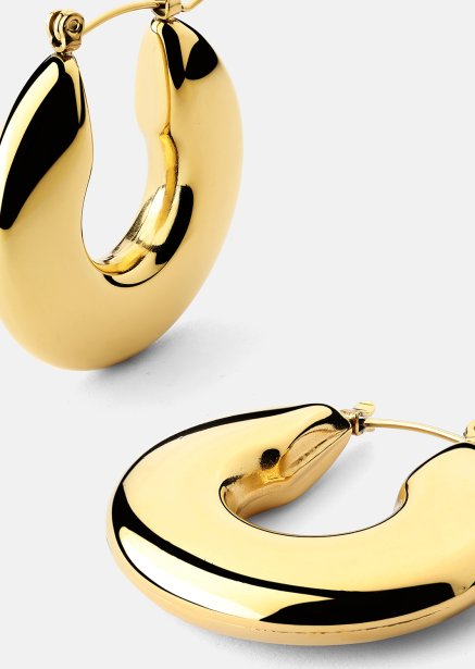 Kolczyk Luna Bold Hoops - 18k Pozłacany