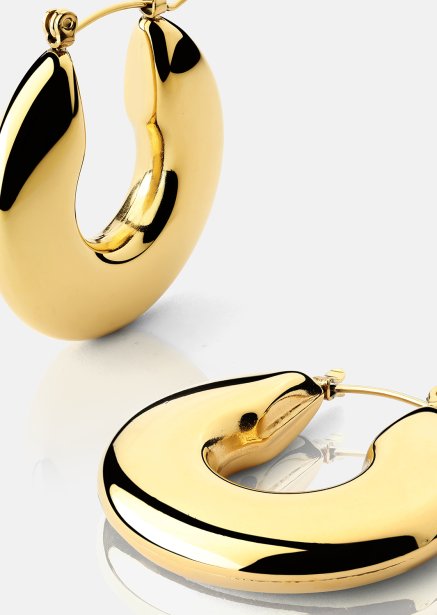 Kolczyk Luna Bold Hoops - 18k Pozłacany