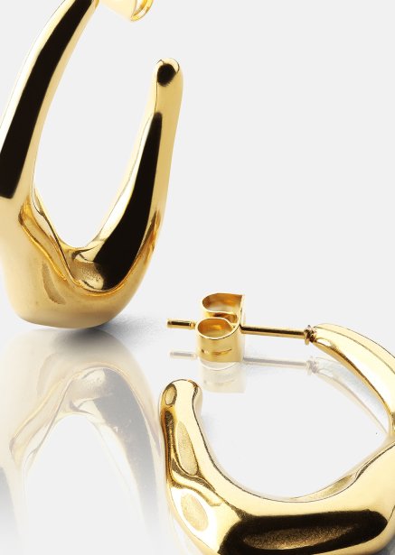 Kolczyk Bold Drops - 18k Pozłacany