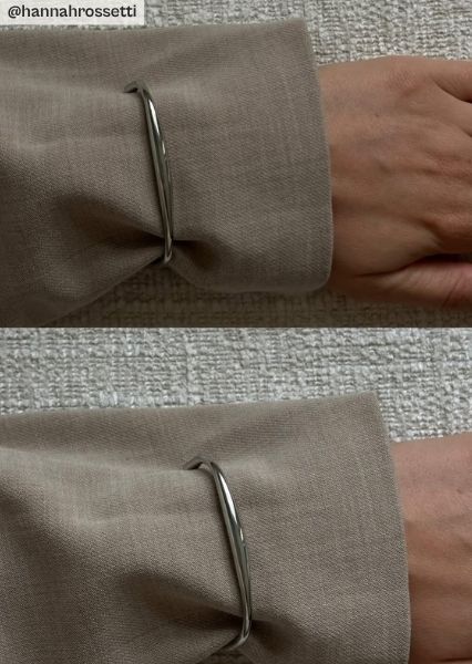 Bransoletka Flow Cuff - Posrebrzana