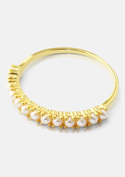 Golden Pearl Serenity Pierścionek - 18k Pozłacany
