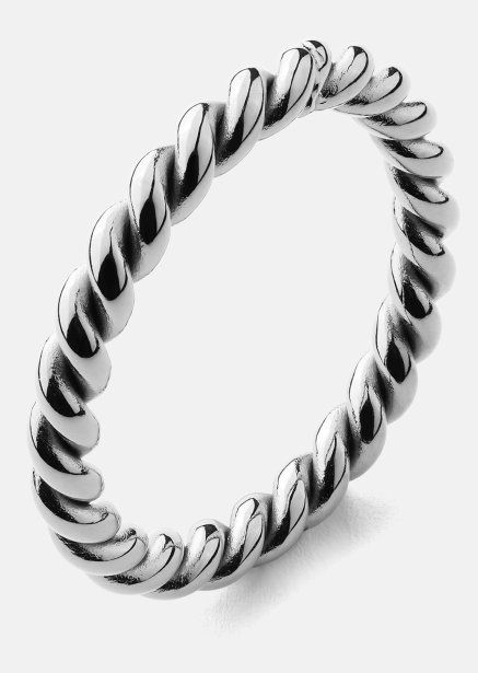 Pierścionek Silver Twist - Posrebrzany