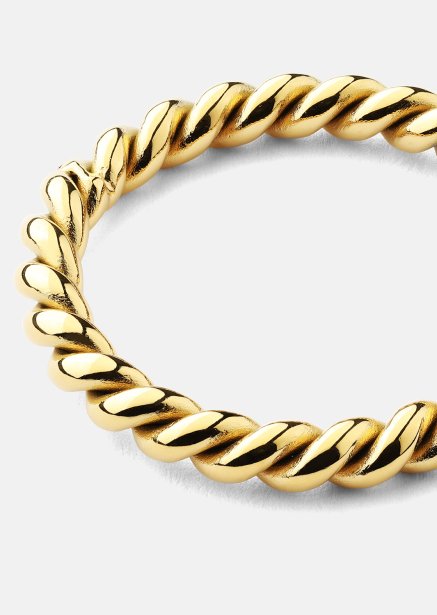Pierścionek Golden Twist - Pozłacany 18-karatowym złotem