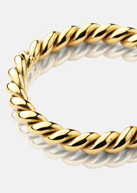 Pierścionek Golden Twist - Pozłacany 18-karatowym złotem