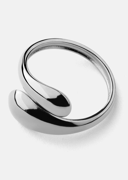Pierścionek Bold Drops - Posrebrzany