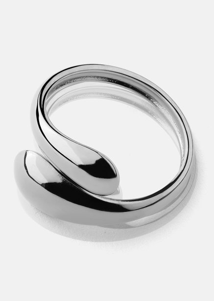 Pierścionek Bold Drops - Posrebrzany
