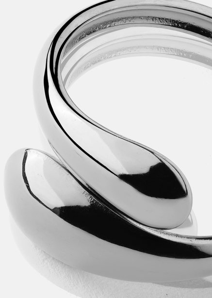 Pierścionek Bold Drops - Posrebrzany