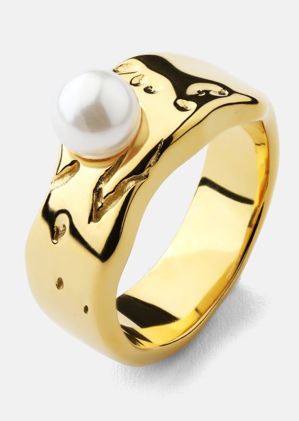 Pierścionek Pearl Serenity - 18k Pozłacany