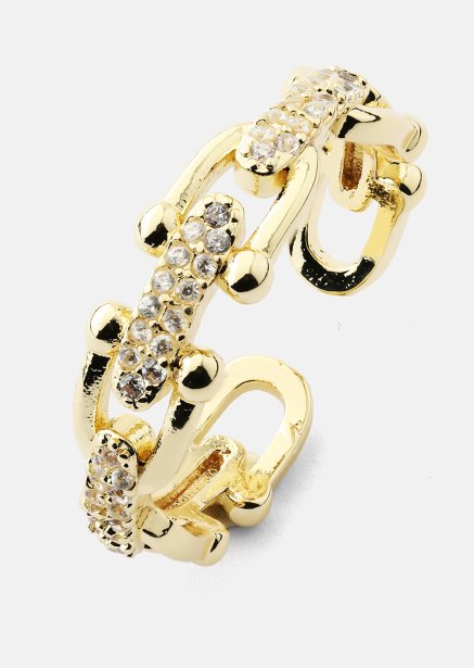Pierścionek Link Luxe - 18k Pozłacany