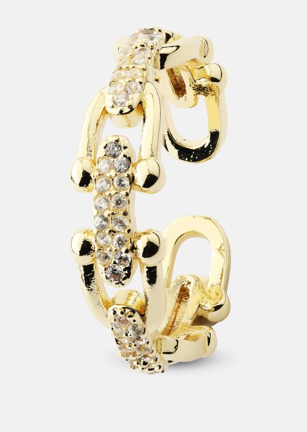 Pierścionek Link Luxe - 18k Pozłacany