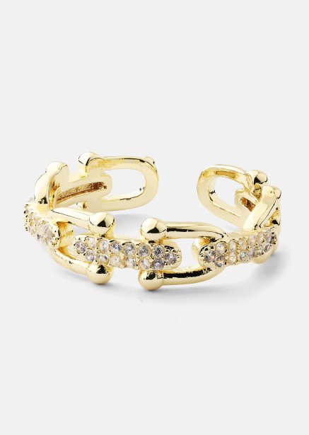 Pierścionek Link Luxe - 18k Pozłacany