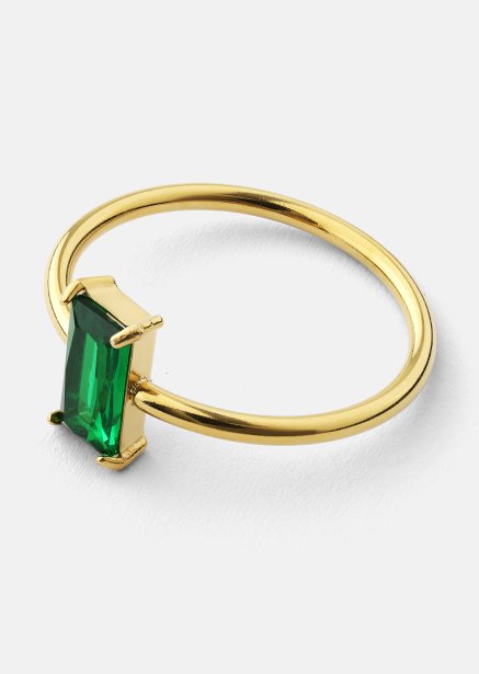 Pierścionek Emeraldis - 18k Pozłacany