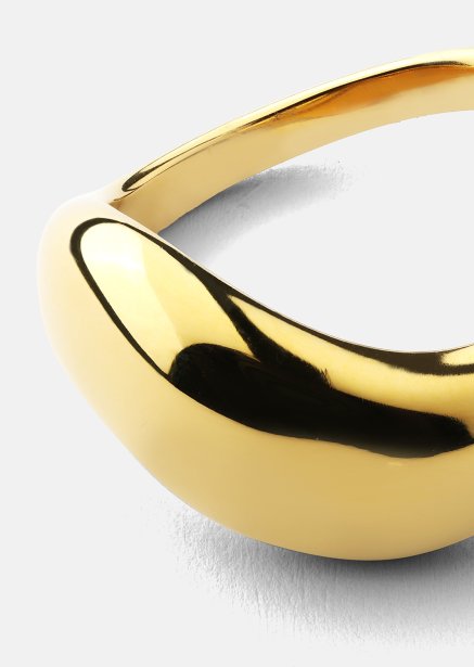 Pierścionek Soft Curve - 18k Pozłacany