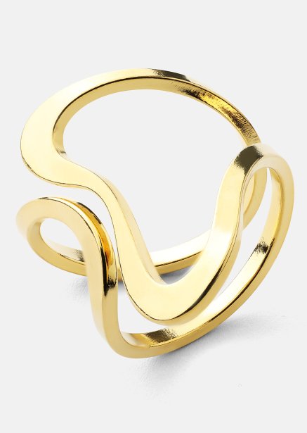 Pierścionek Infinity Flow - 18k Pozłacany