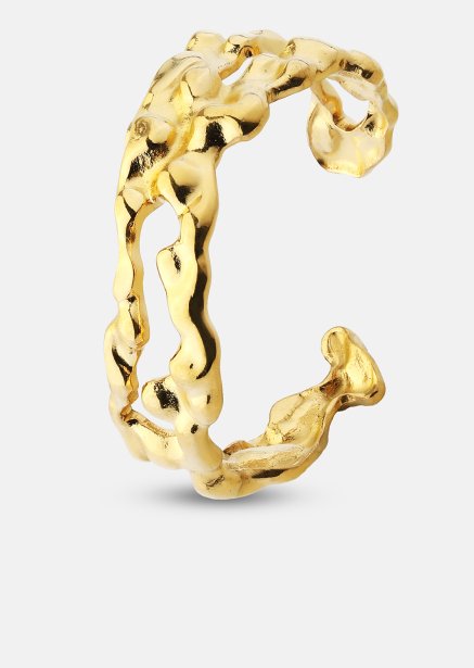 Pierścionek Molten Waver - 18k Pozłacany