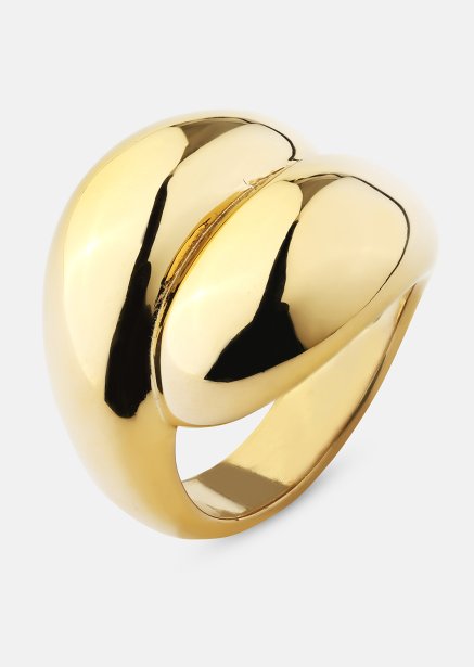 Pierścionek Bold Flow - 18k Pozłacany