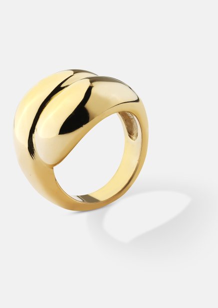Pierścionek Bold Flow - 18k Pozłacany