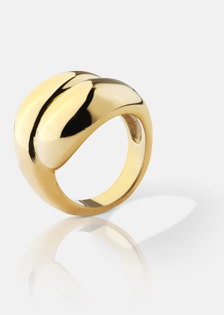 Pierścionek Bold Flow - 18k Pozłacany